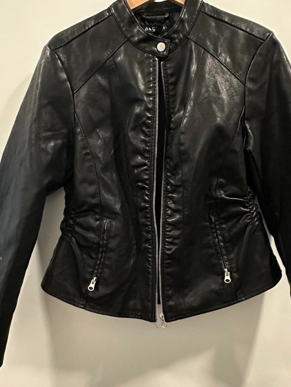 Vintage black leather jacket